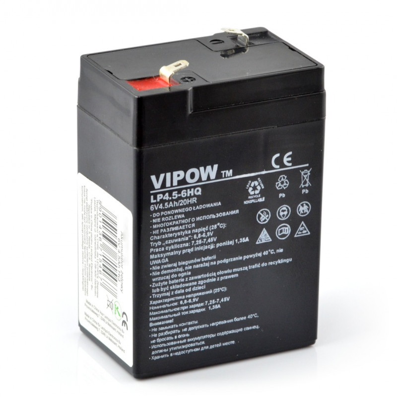 Akumulator żelowy 6V 4,5Ah Vipow