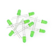 Dioda LED 5mm zielona migająca - 10szt.