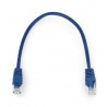 Przewód sieciowy Ethernet Patchcord UTP 5e 0,25m - niebieski - zdjęcie 2