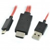 Przewód MHL 11 pin - microUSB, HDMI i USB - zdjęcie 1
