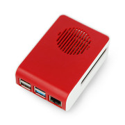 Obudowa do Raspberry Pi 4B - ABS - LT-4A11 - biało czerwona