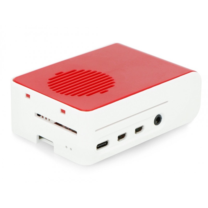 Obudowa do Raspberry Pi 4B - ABS - LT-4A11 - biało czerwona