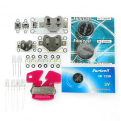 Zestaw Electro-Fashion rozszerzony z sześcioma modułami diod LED