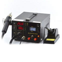 Stacja lutownicza 3w1 hotair grotowa + zasilacz WEP 853DA