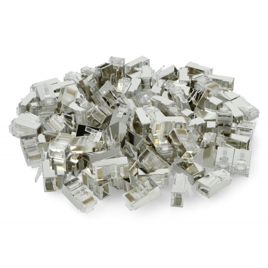 Мережевий штекер Lanberg RJ45 прохідний кат. 5e FTP - 100 шт.