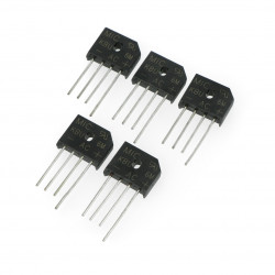 Mostek prostowniczy KBU6M - 1000V/6A - płaski - 5szt.