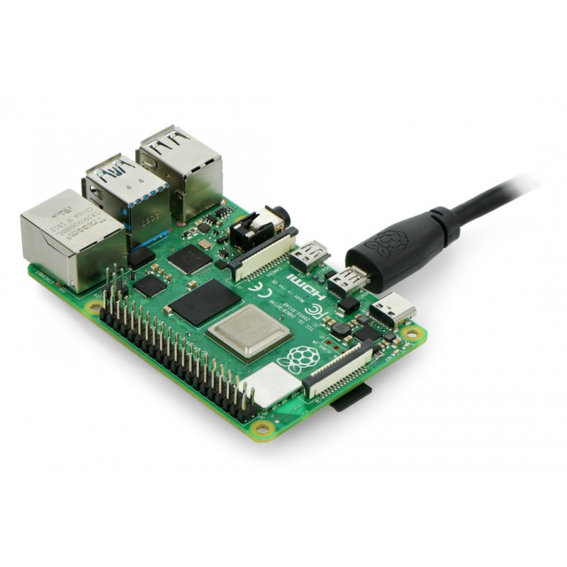 Przewód microHDMI - HDMI - oryginalny dla Raspberry Pi 4 - 2m - czarny