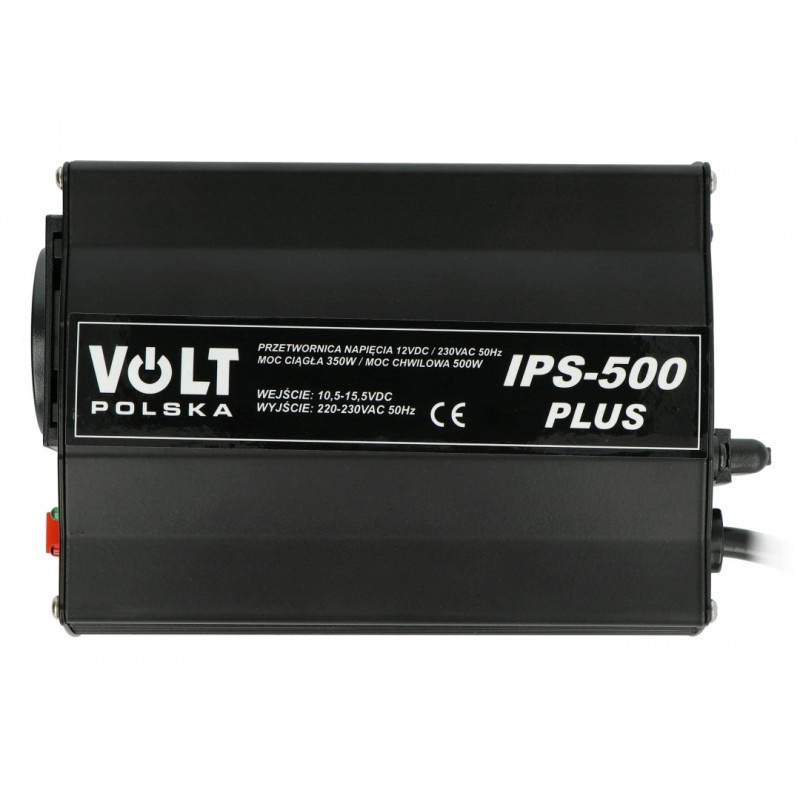 Przetwornica DC/AC step-up 12VDC / 230VAC 250/500W - samochodowa - Volt IPS-500 Plus