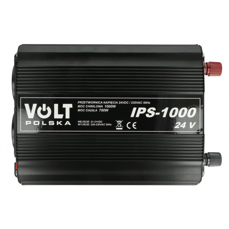 Przetwornica DC/AC step-up 24VDC / 230VAC 700/1000W - sinus - Volt IPS-1000