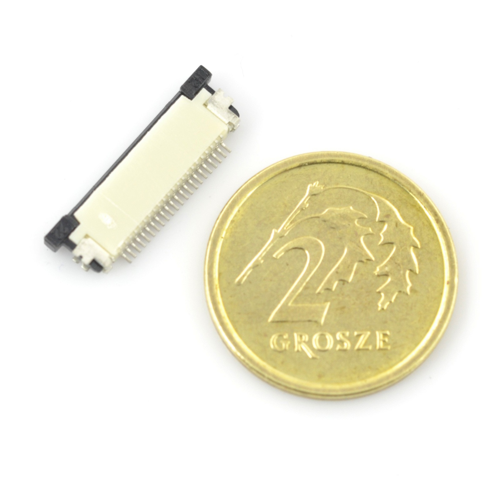Złącze żeńskie ZIF, FFC/FPC, poziome 22 pin, raster 0,5 mm, górny kontakt