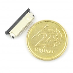 Złącze żeńskie ZIF, FFC/FPC, poziome 18 pin, raster 0,5 mm, dolny kontakt