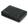 Przełącznik wideo - 3 porty HDMI  - z pilotem i odbiornikiem IR - port microUSB - Lanberg SWV-HDMI-0003 - zdjęcie 2