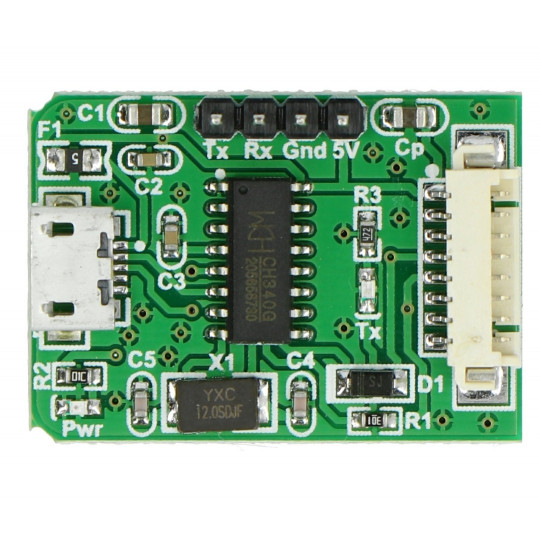 IDC 10pin 1.27mm - адаптер microUSB для датчика PMS7003 - з припаяними контактами