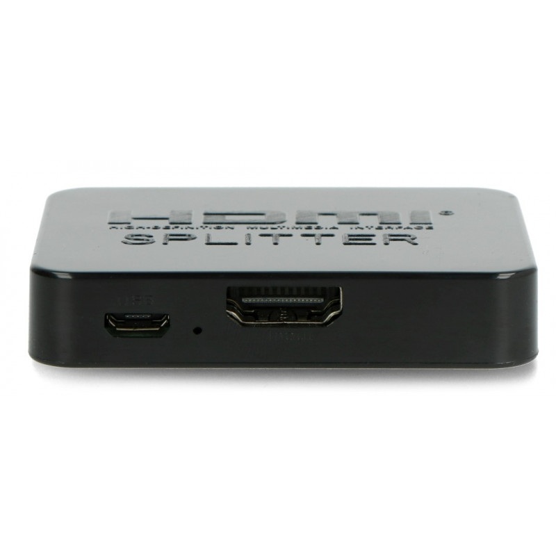 Splitter HDMI Lanberg - 2x HDMI 4K +  mircoUSB czarny