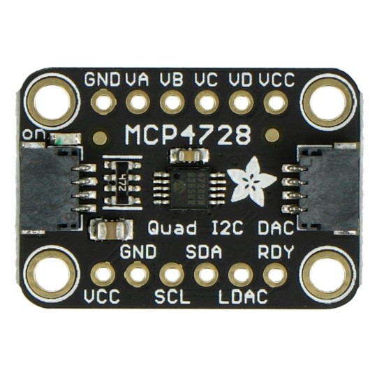 ЦАП MCP4728 I2C - 4 канали + EEPROM - Adafruit 4470