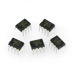 Pamięć EEPROM 1kb I2C 24LC01B-I/P - 5szt.