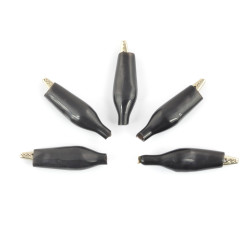 Złącze krokodylkowe 27mm czarne - 5szt.