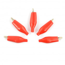 Złącze krokodylkowe 35mm czerwone - 5 szt.