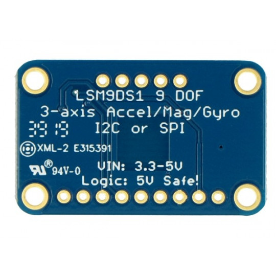 LSM9DS1 9DoF IMU - 3-осьовий I2C/SPI акселерометр, гіроскоп та магнітометр - Adafruit 3387