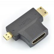 Przejściówka HDMI - miniHDMI / microHDMI