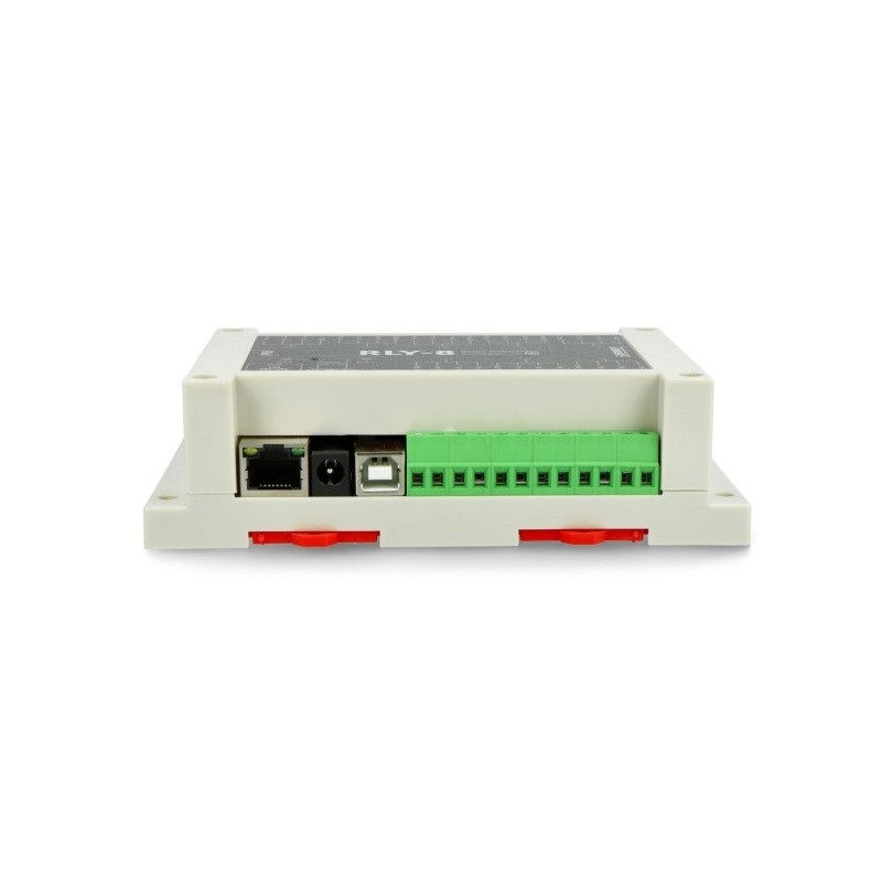 Ethernetowy kontroler z 8-kanałowym przekaźnikiem - RLY-8-POE-USB