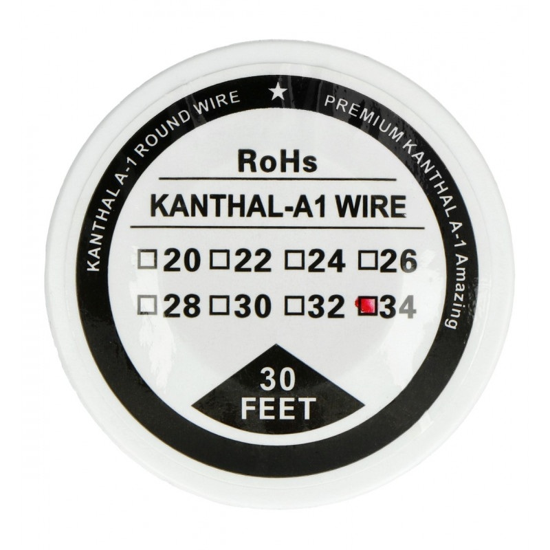 Drut oporowy Kanthal A1 0,16mm 56Ω/m - 9,1m