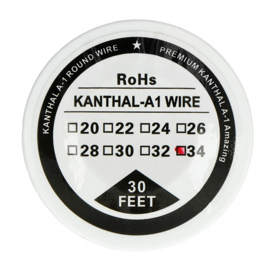 Дріт опору Kanthal A1 0,16 мм 56 Ом/м - 9,1 м
