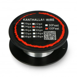 Drut oporowy Kanthal A1 0,40mm 12Ω/m - 30,5m