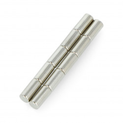 Magnes neodymowy okrągły N35/Ni - 5x10mm