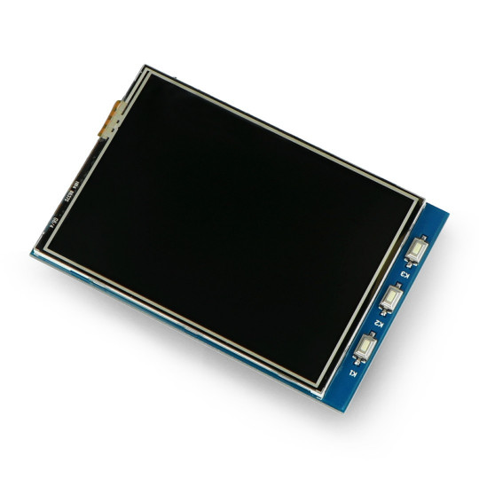 Сенсорний екран - резистивний LCD TFT 3.2'' 320x240px для Raspberry Pi 4B/3B+/3B - SPI GPIO