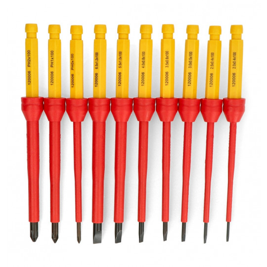 Набір ізольованих викруток VDE Yato YT-28290 з 10 бітами