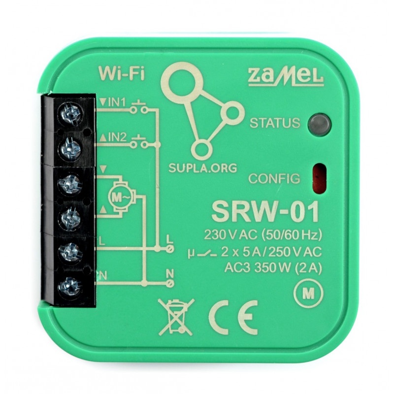 Zamel Supla SRW-01 - sterownik rolet 230V WiFi - aplikacja Android / iOS
