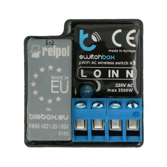 BleBox SwitchBox v3 - реле Wi-Fi 230 В - приложение для Android/iOS