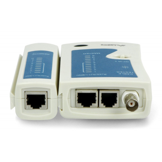 Тестер RJ45 / RJ12 / RJ11 / коаксіального кабелю - Lanberg NT-0401