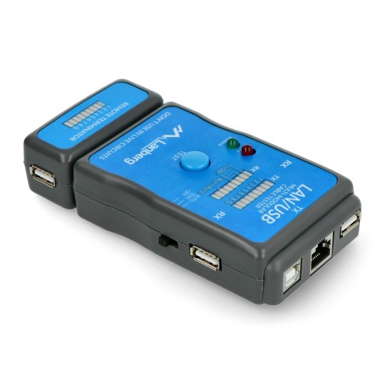 Тестер кабелю RJ45/RJ11/RJ12/USB - Lanberg NT-0403