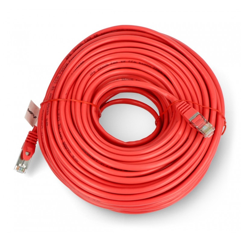 Przewód sieciowy Lanberg Ethernet Patchcord FTP kat. 5e 30m - czerwony