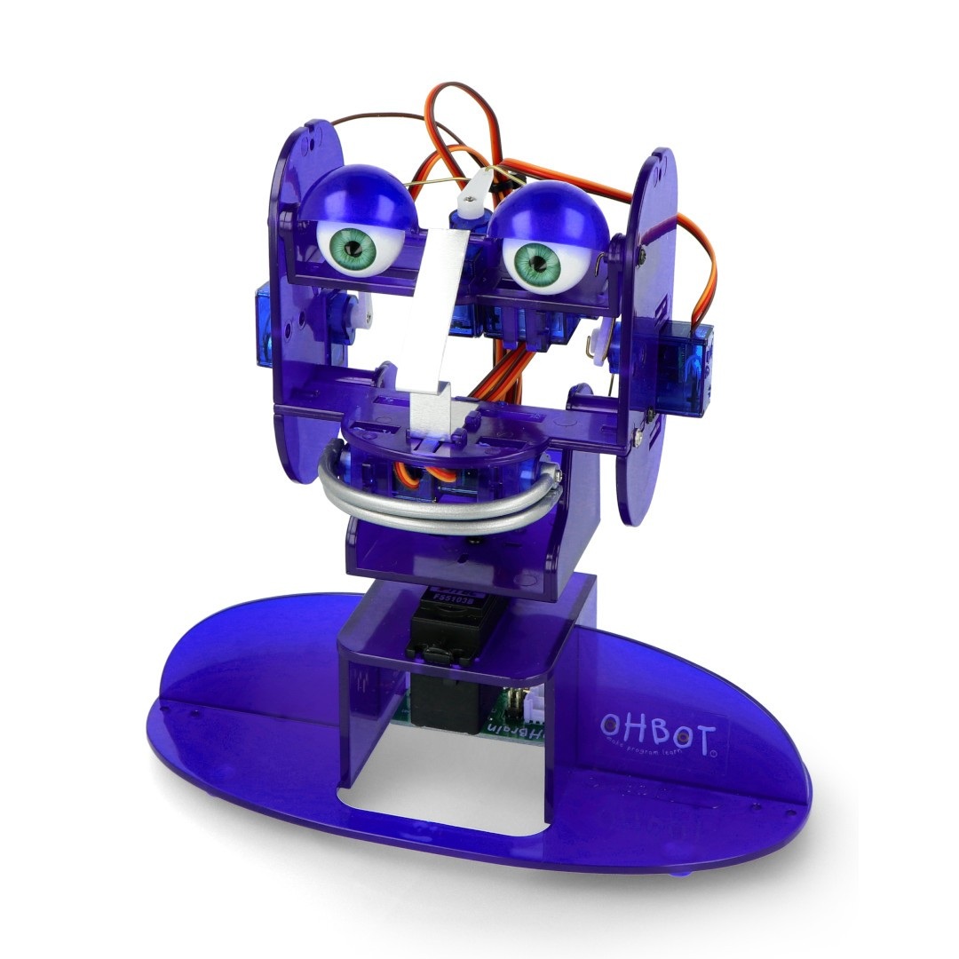 Robot edukacyjny Ohbot 2.1 złożony z oprogramowaniem
