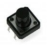 Tact Switch 12x12, 11mm THT 4pin - czarny - zdjęcie 3
