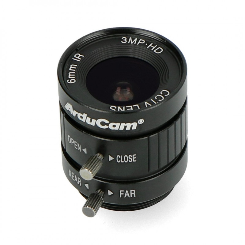Obiektyw szerokokątny CS Mount 6mm z manualnym fokusem - do kamery Raspberry Pi - ArduCam LN037