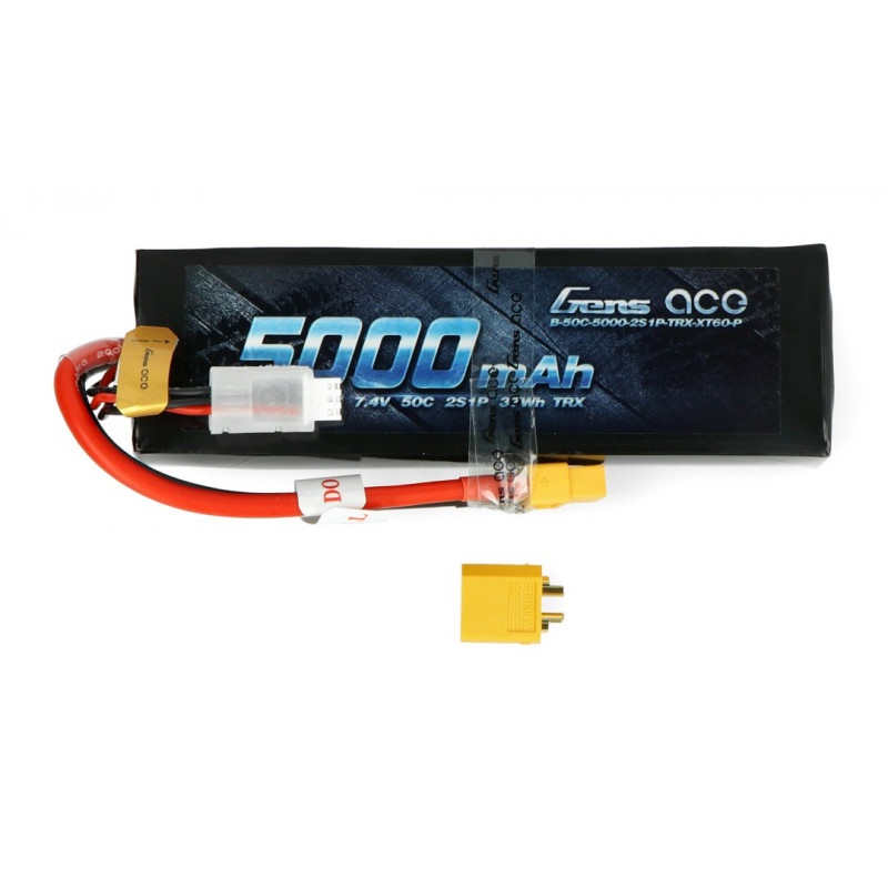 Pakiet Li-Pol Gens Ace 5000mAh 50C 2S 7.4V