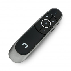 Bezprzewodowy prezenter ze wskaźnikiem laserowym Natec Warbler - czarny