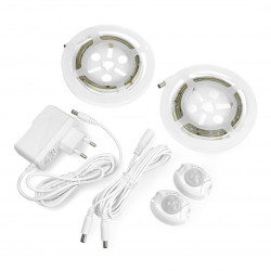 Zestaw 2 pasków LED z czujnikiem ruchu i zmierzchu - 120 cm z zasilaczem