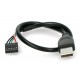 Przewód USB A z gniazdem 1x5 - 0,3 m Przewód USB A z gniazdem 1x5 - 0,3 m