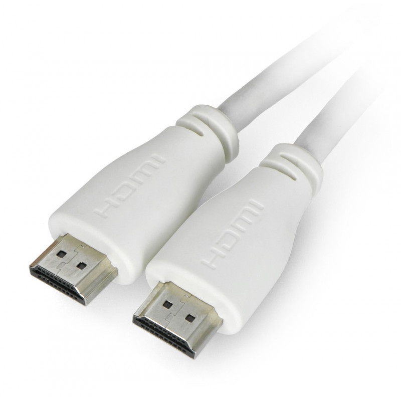 Przewód  HDMI 2.0 - dł. 1m - oficjalny dla Raspberry Pi - biały