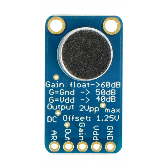 MAX9814 - Електретний мікрофон з підсилювачем - Adafruit 1713