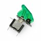 Przełącznik dźwigniowy ON-OFF 12V/20A podświetlany - zielony Przełącznik dźwigniowy ON-OFF 12V/20A podświetlany - zielony