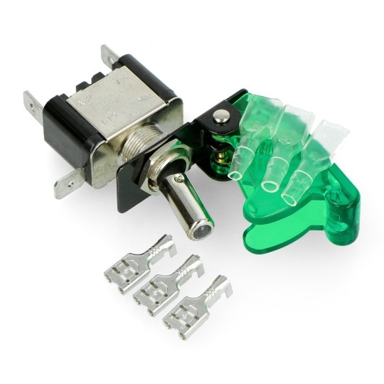 Тумблер 12V/20A з підсвічуванням - зелений - Adafruit 3307