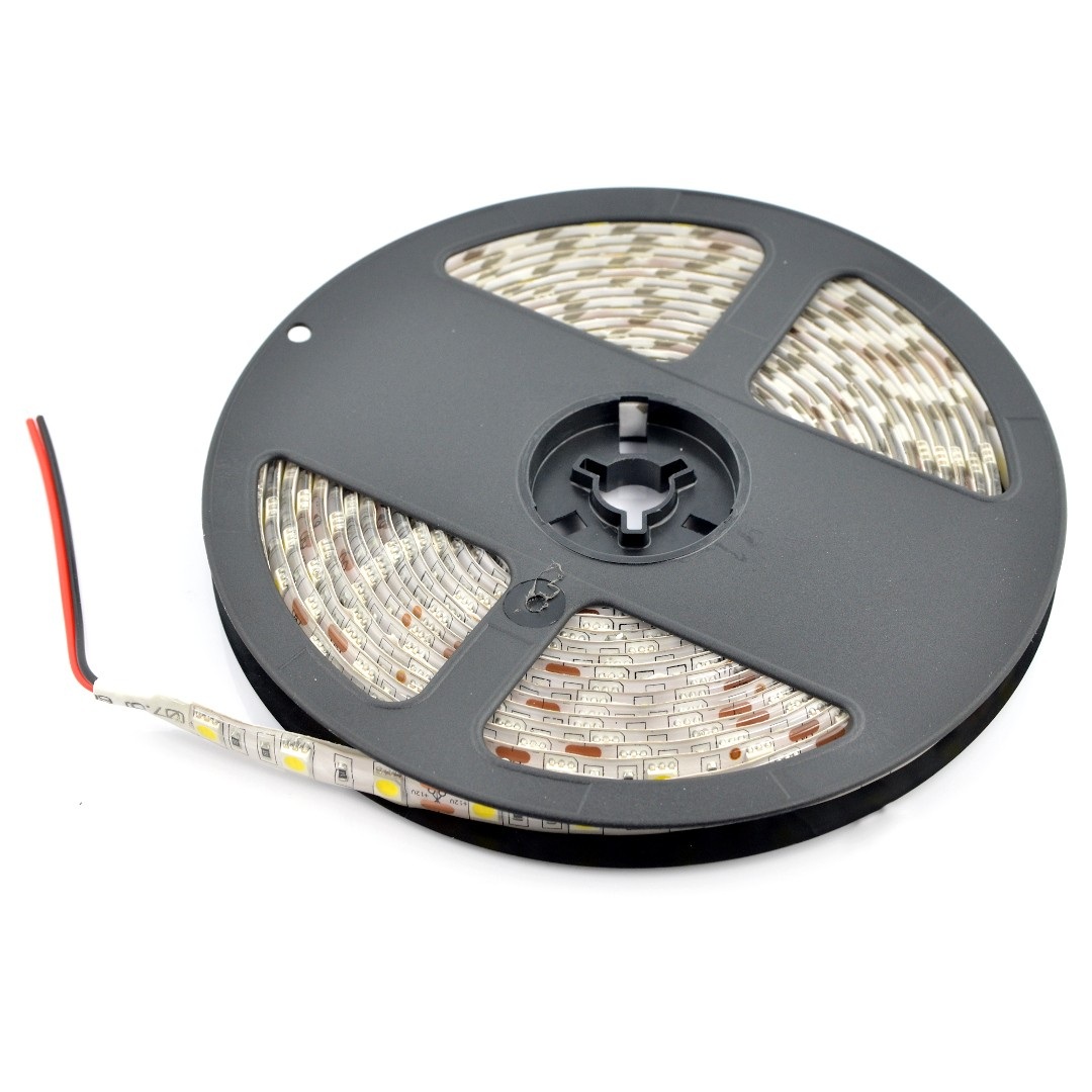 Pasek LED SMD5050 IP65 14,4W, 60 diod/m, 10mm, barwa zimna - 5m