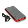 Mobilna bateria PowerBank Baseus 8000mAh WRLS - czerwony - zdjęcie 4