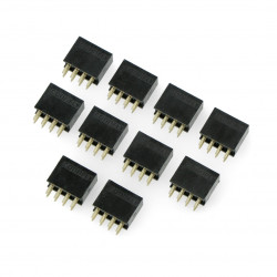 Gniazdo żeńskie 2x4 raster 2,54 mm